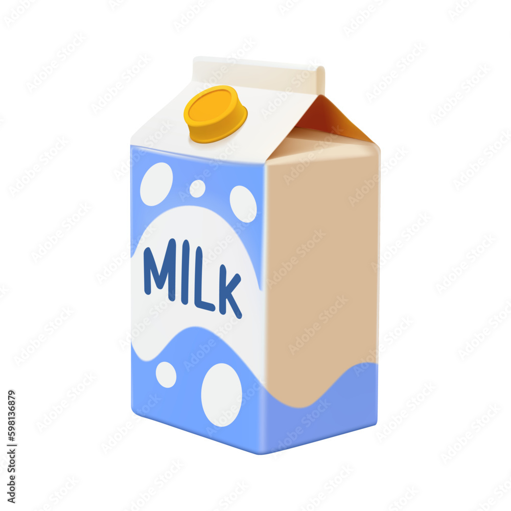 3d milk icon template vector. Milk pack mockup with white splashing liquid. 3D milk package cartoon illustration render isloated on white. Milk box realistic cartoon Generative AI 3d milk icon template vector. Milk pack mockup with white splashing liquid. 3D milk package cartoon illustration render isloated on white. Milk box realistic cartoon Generative AI