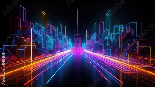 Fantasy world  neon magic lake  neon vj loop  dj loop  music video backgrounds  neon water  full moon  stage shows background  dance music background  unreal engine  metaverse world  fantasy world