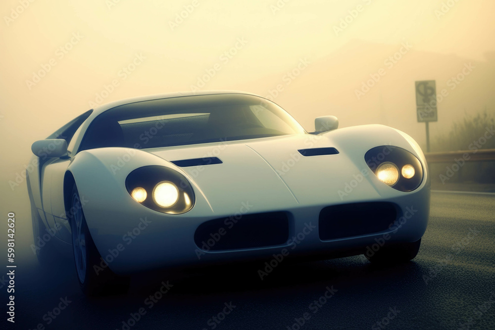 A photo of a racing cars sleek and slender exterior highlighting the technical precision and engineering behind Speed drive concept. AI generation. Generative AI A photo of a racing cars sleek and slender exterior highlighting the technical precision and engineering behind Speed drive concept. AI generation. Generative AI