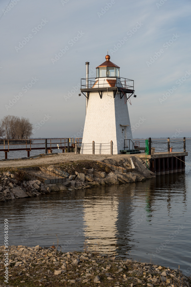 Historic Grassy Island Range Lights At The Green Bay Yacht Club, Green Bay, Wisconsin Historic Grassy Island Range Lights At The Green Bay Yacht Club, Green Bay, Wisconsin