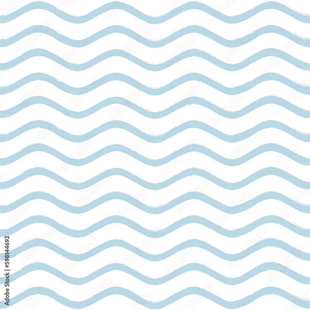 Seamless Wave Pattern, Hand drawn water sea vector background. Wavy beach print, curly grunge paint lines, watercolor stripes Seamless Wave Pattern, Hand drawn water sea vector background. Wavy beach print, curly grunge paint lines, watercolor stripes