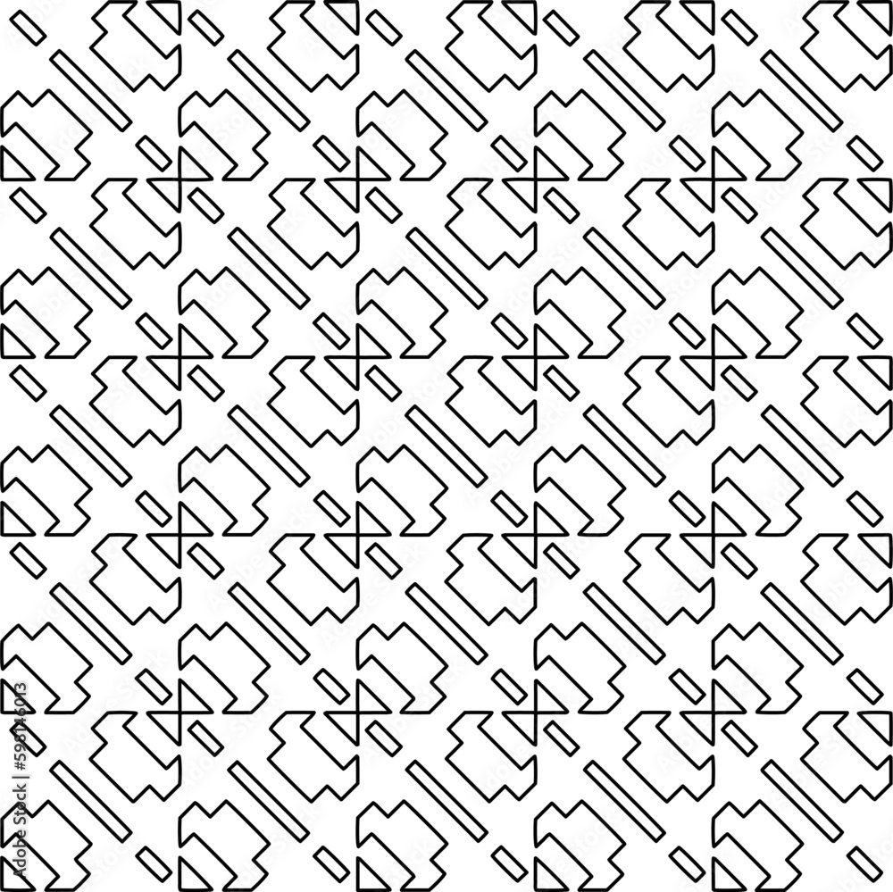 Repeating patterns of lines. Black and white pattern for web page, textures, card, poster, fabric, textile.
Repeating patterns of lines. Black and white pattern for web page, textures, card, poster, fabric, textile.