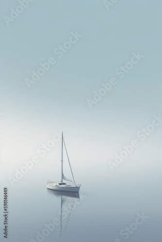 Minimalist photography of a sail boat 