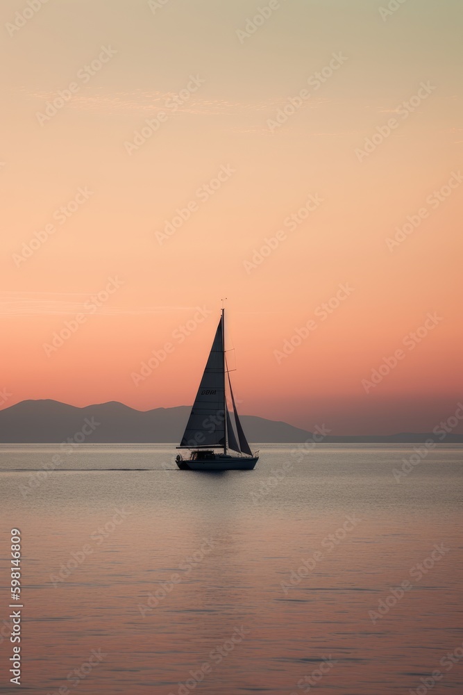 Minimalist photography of a sail boat 