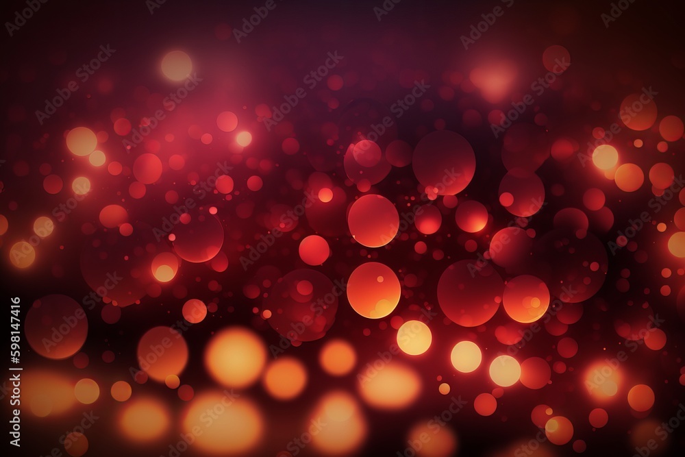 Abstract Red Bokeh Background - Generative AI Abstract Red Bokeh Background - Generative AI