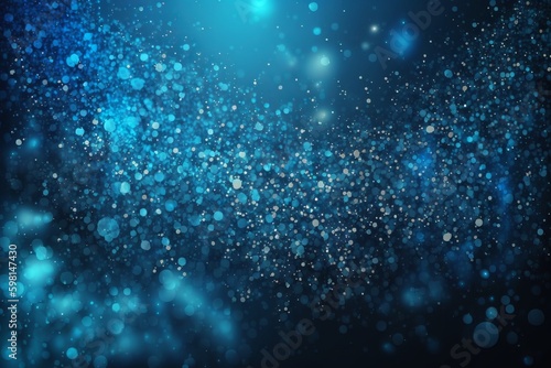 Elegant Glitter Blue Abstract Illustration - Generative AI