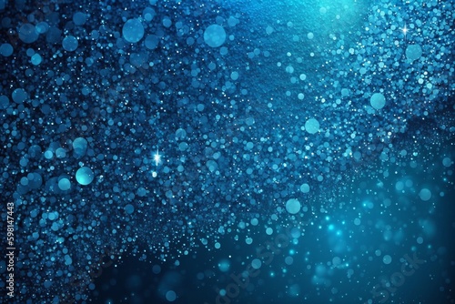 Elegant Glittering Blue Abstract Background Illustration - Generative AI
