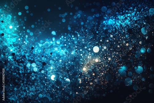 Elegant Illustration of Bright Glittery Blue Abstract Background - Generative AI