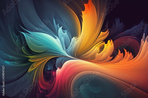 Abstract Smooth Colorful Graphic Digital Design Texture - Generative AI © Rysak