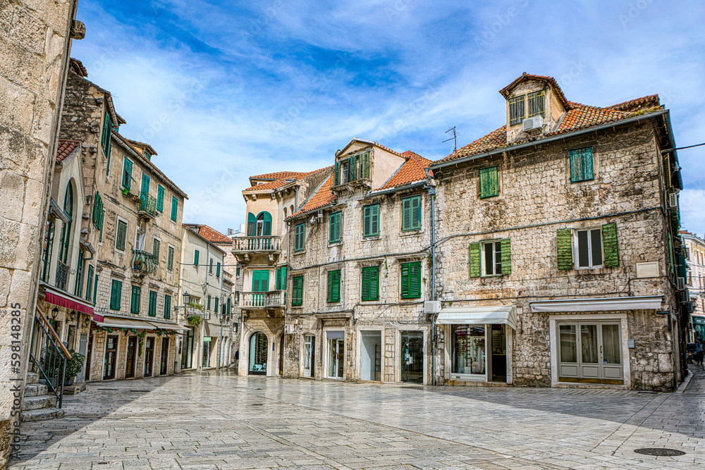 City impressions of Split, Dalmatia, Croatia, in early spring during a sunny day outdoors