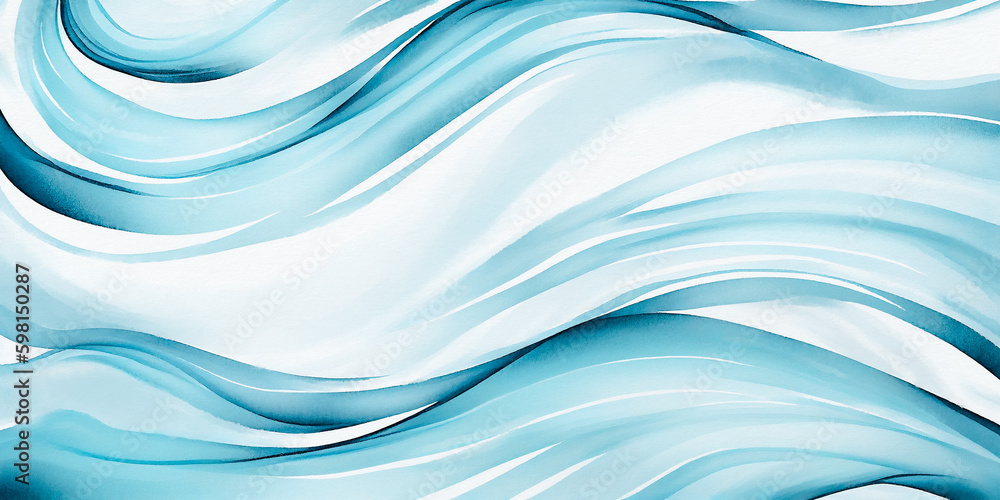 Blue and white abstract water wave texture backdrop. Banner Graphic Resource as background for ocean wave and water wave abstract graphics. Paint over Generative AI Blue and white abstract water wave texture backdrop. Banner Graphic Resource as background for ocean wave and water wave abstract graphics. Paint over Generative AI