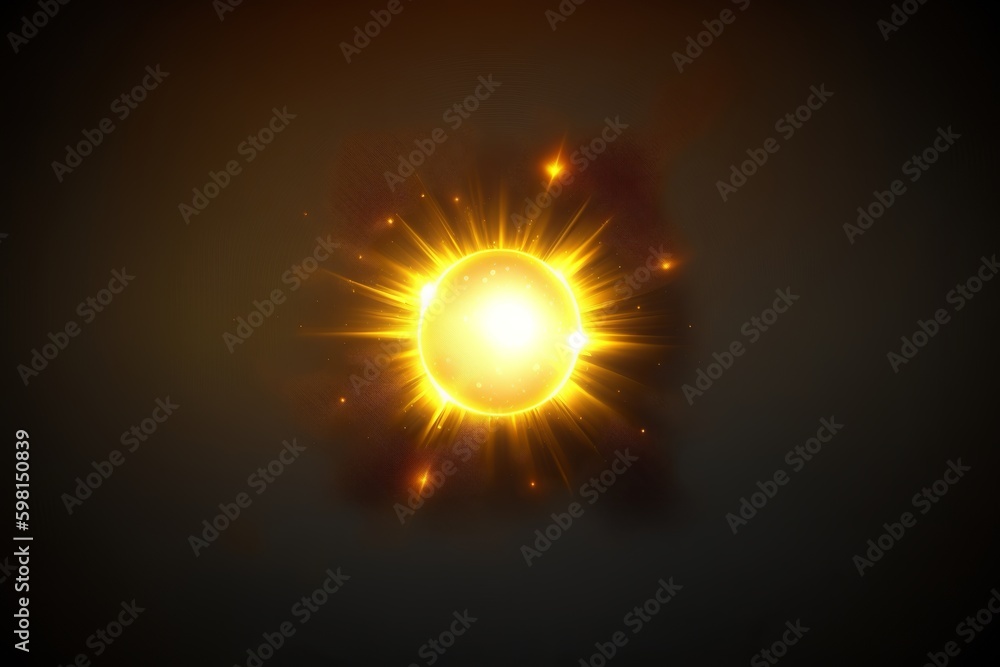 Realistic Optical Yellow Lens Flare Effect for Stunning Text Effects - Generative AI Realistic Optical Yellow Lens Flare Effect for Stunning Text Effects - Generative AI