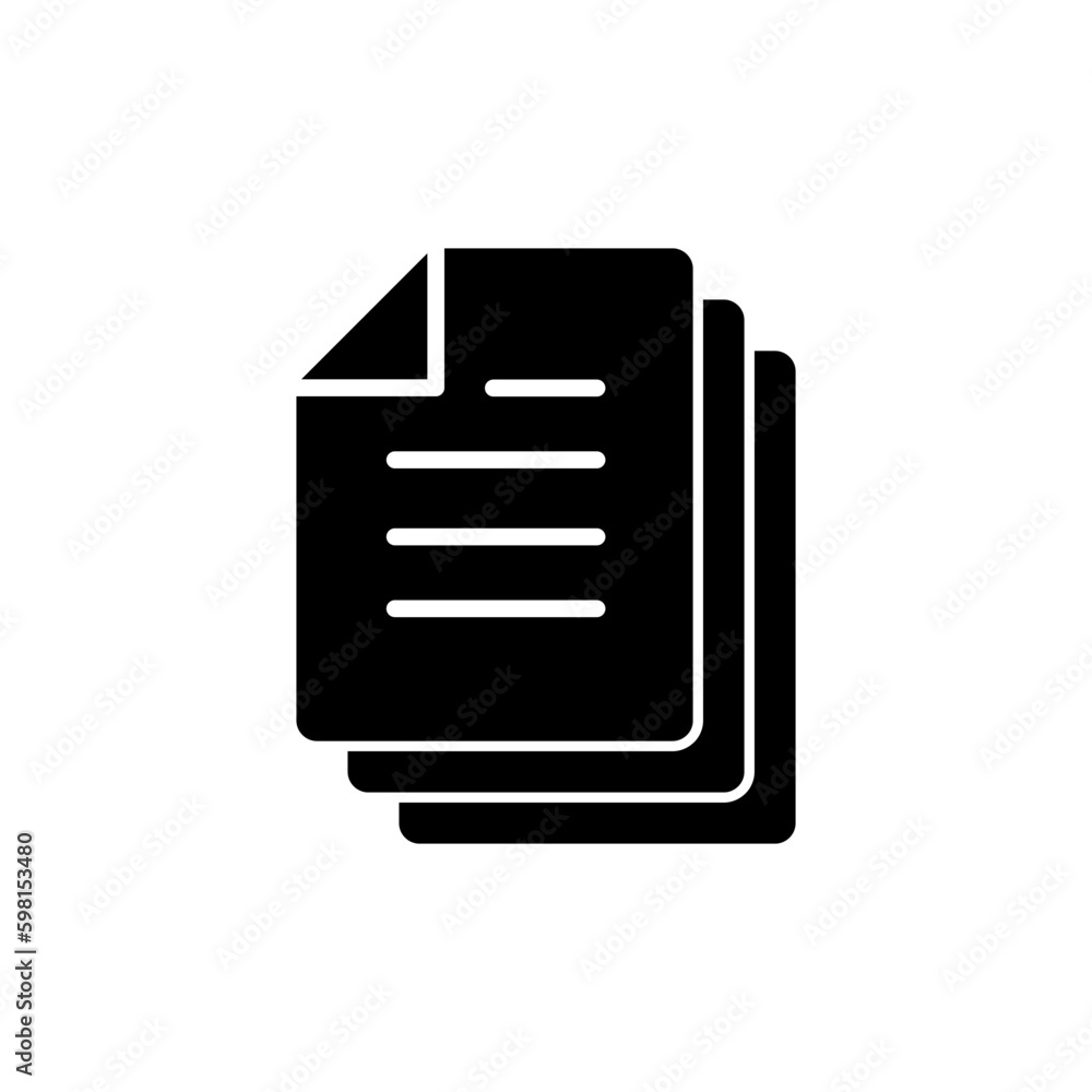Document icon vector. Paper icon. File Icon Document icon vector. Paper icon. File Icon