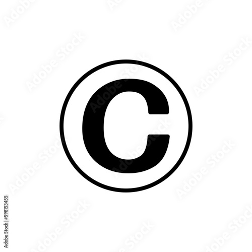 Copyright icon vector. copyright symbol
