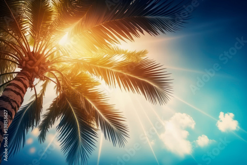 palm tree and sun © Ian Miller