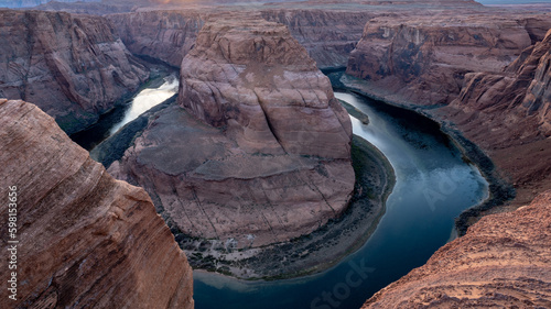 Close up View of Horseshoe Bend