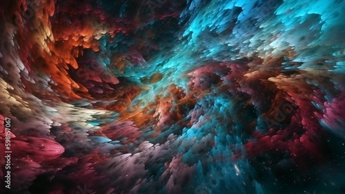abstract background with swirling clouds of color