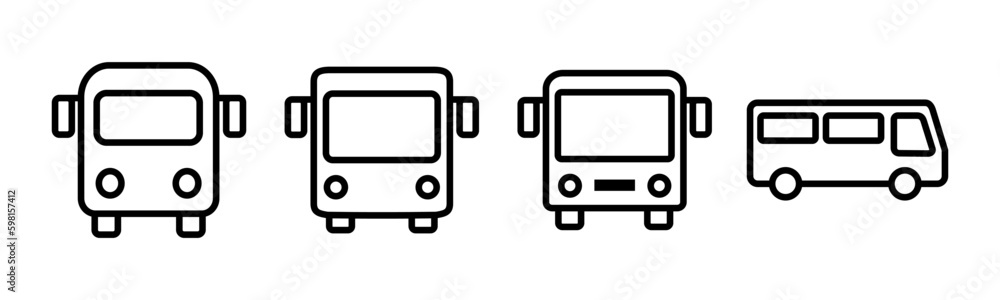 Bus icon vector illustration. bus sign and symbol. transport symbol Bus icon vector illustration. bus sign and symbol. transport symbol