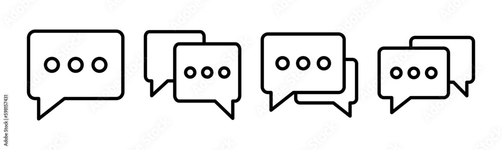Chat icon vector illustration. speech bubble sign and symbol. comment icon. message Chat icon vector illustration. speech bubble sign and symbol. comment icon. message