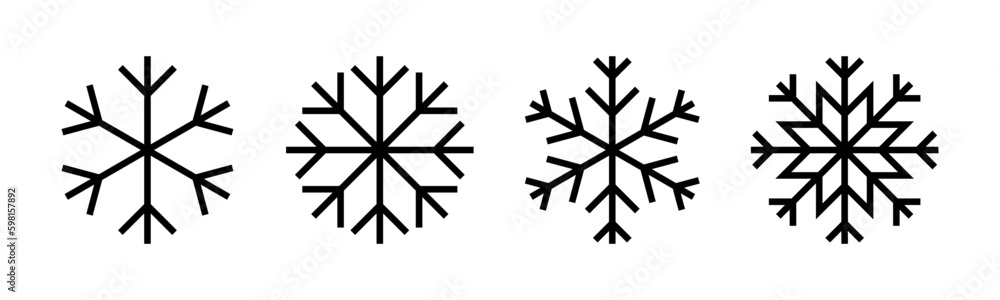 Snow icon vector illustration. snowflake sign and symbol Snow icon vector illustration. snowflake sign and symbol
