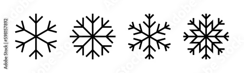 Snow icon vector illustration. snowflake sign and symbol