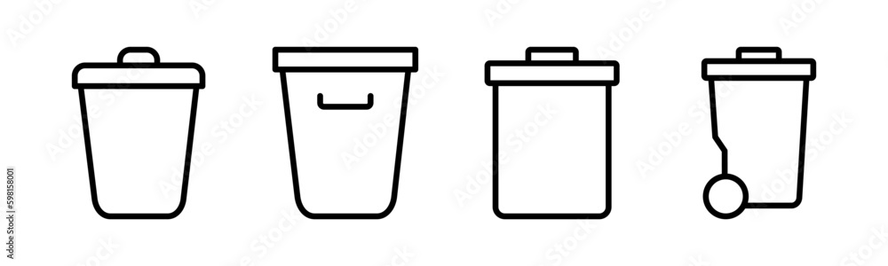 Trash icon vector illustration. trash can icon. delete sign and symbol. Trash icon vector illustration. trash can icon. delete sign and symbol.