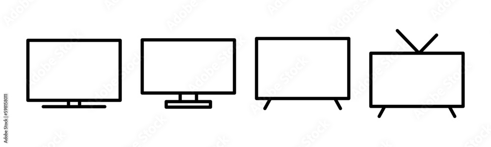 Tv icon vector illustration. television sign and symbol Tv icon vector illustration. television sign and symbol