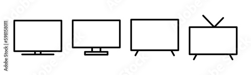 Tv icon vector illustration. television sign and symbol