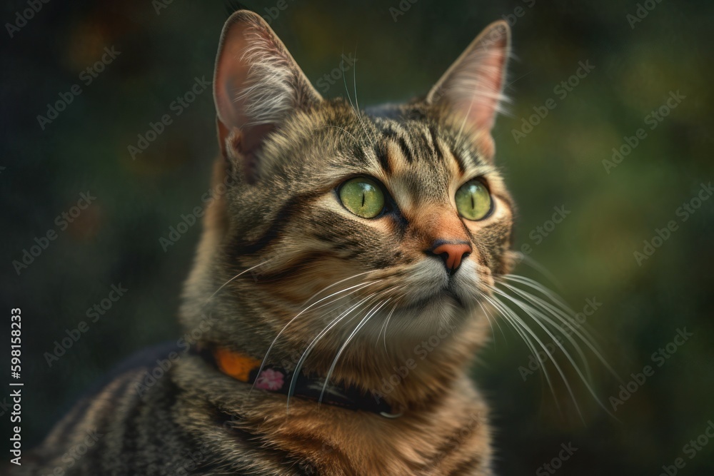 Close-up portrait of a beautiful cat. AI generated, human enhanced Close-up portrait of a beautiful cat. AI generated, human enhanced