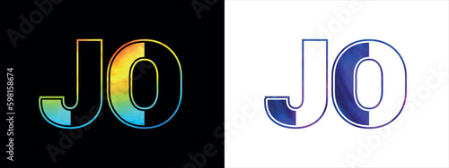 Unique JO letter logo Icon vector template. Premium stylish alphabet logo design for corporate business