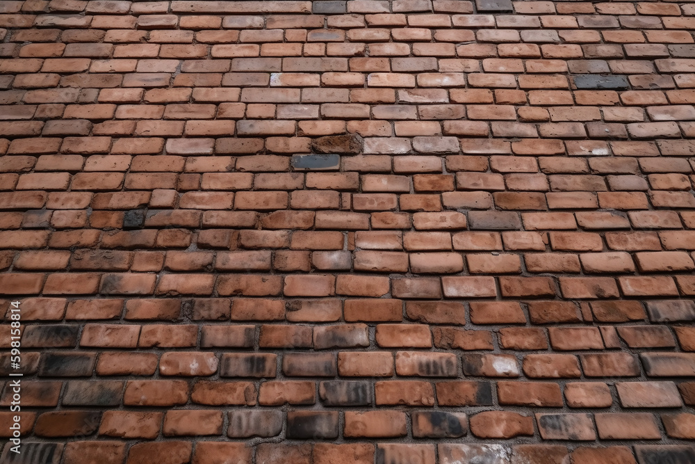 Obraz premium Old Brick Texture Wall, Background Grunge pattern Generative AI