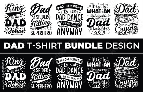 Dad bundles t-shirt designs in illustration.