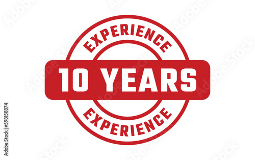 10 Years Experience Rubber Stamp