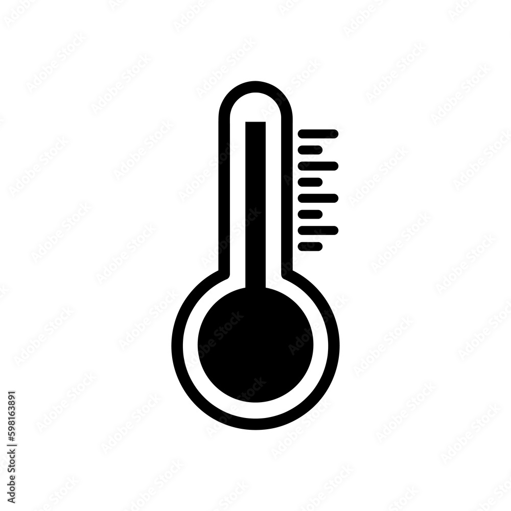Thermometer icon vector. Simple thermometer sign illustration on white background..eps Thermometer icon vector. Simple thermometer sign illustration on white background..eps