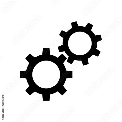 Setting icon vector. Simple cog sign illustration on white background..eps