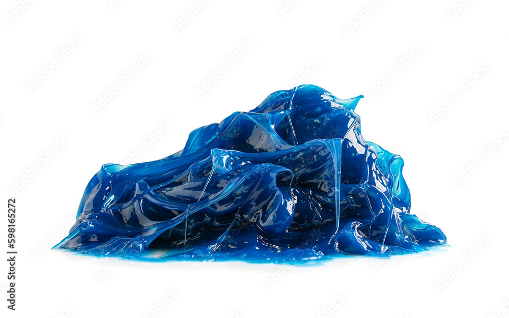 Fototapeta premium Grease, Blue premium quality synthetic lithium complex grease isolated on white background with clipping path.
