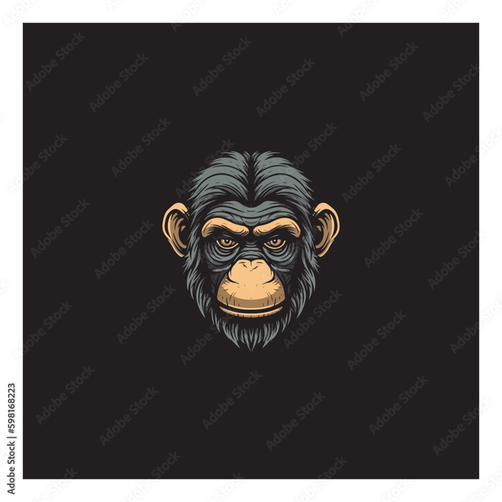front face of gorilla logo vector front face of gorilla logo vector
