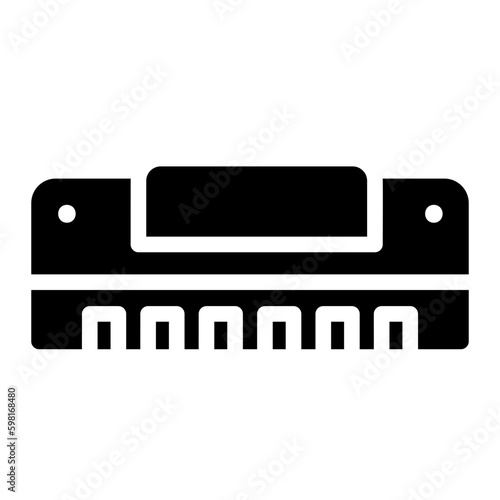 harmonica glyph icon