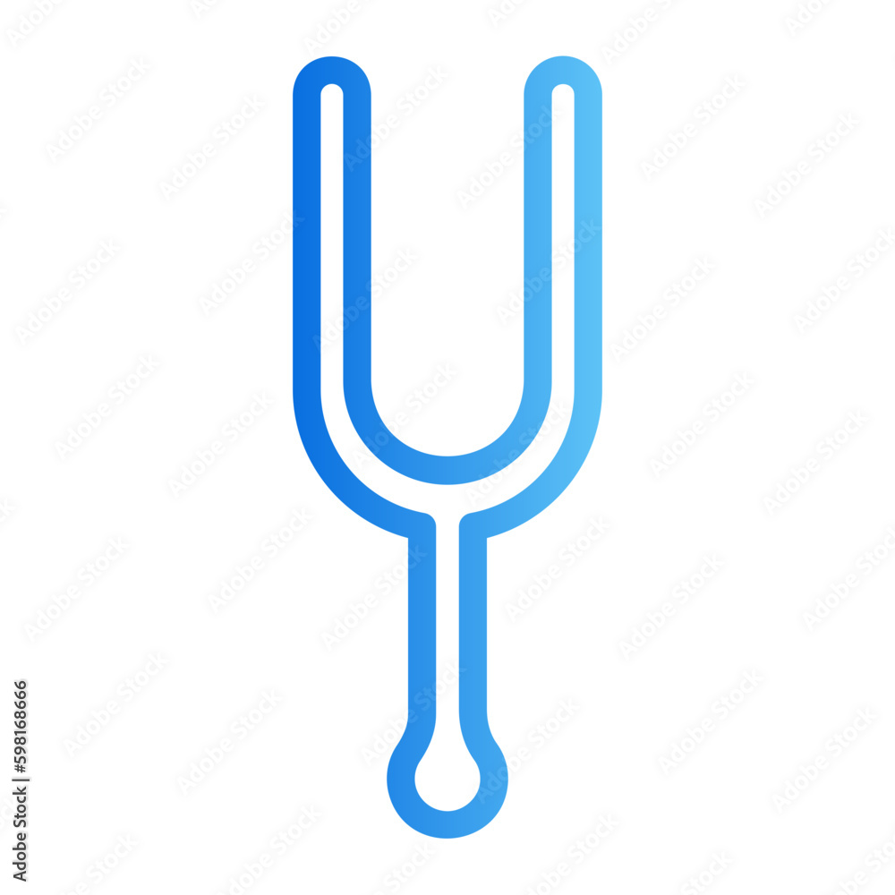 tunning fork gradient icon tunning fork gradient icon