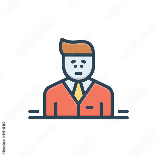 Color illustration icon for civilian 