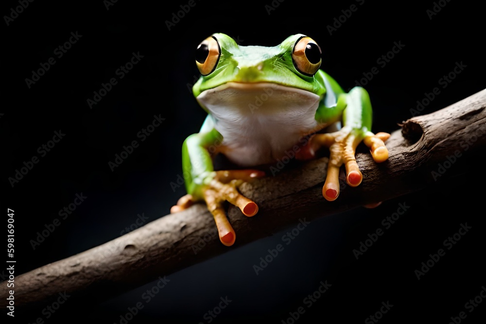 Naklejka premium red eyed tree frog