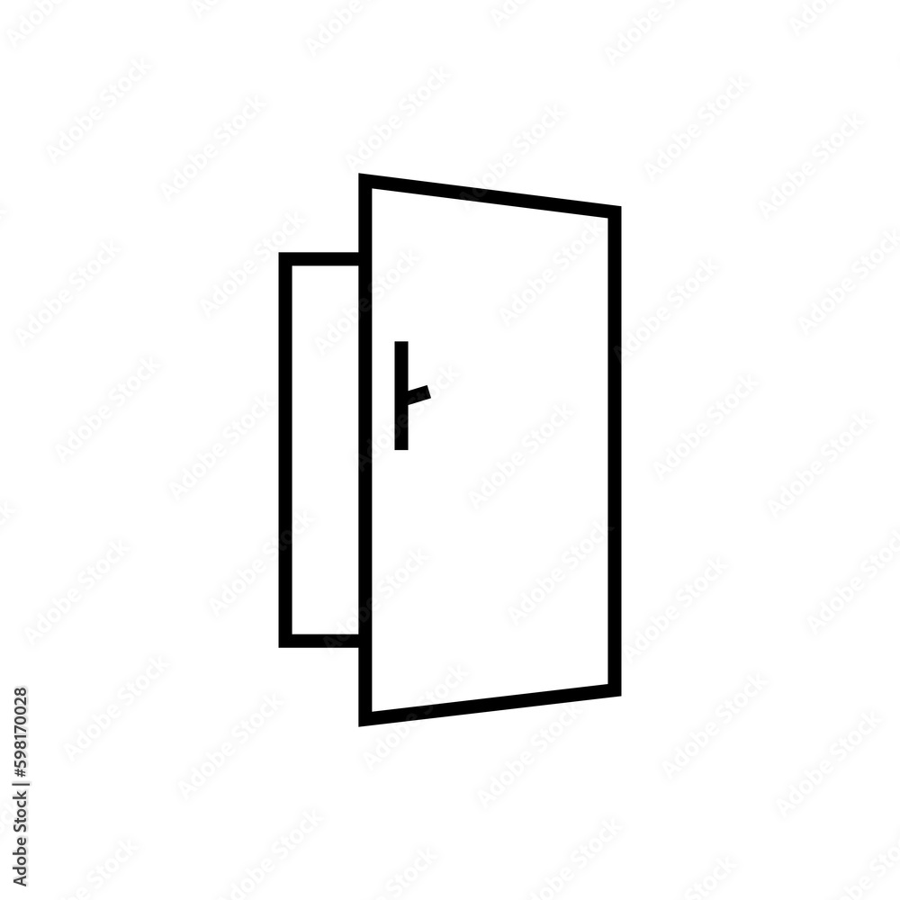 Door icon vector. Simple door sign illustration on white background..eps Door icon vector. Simple door sign illustration on white background..eps
