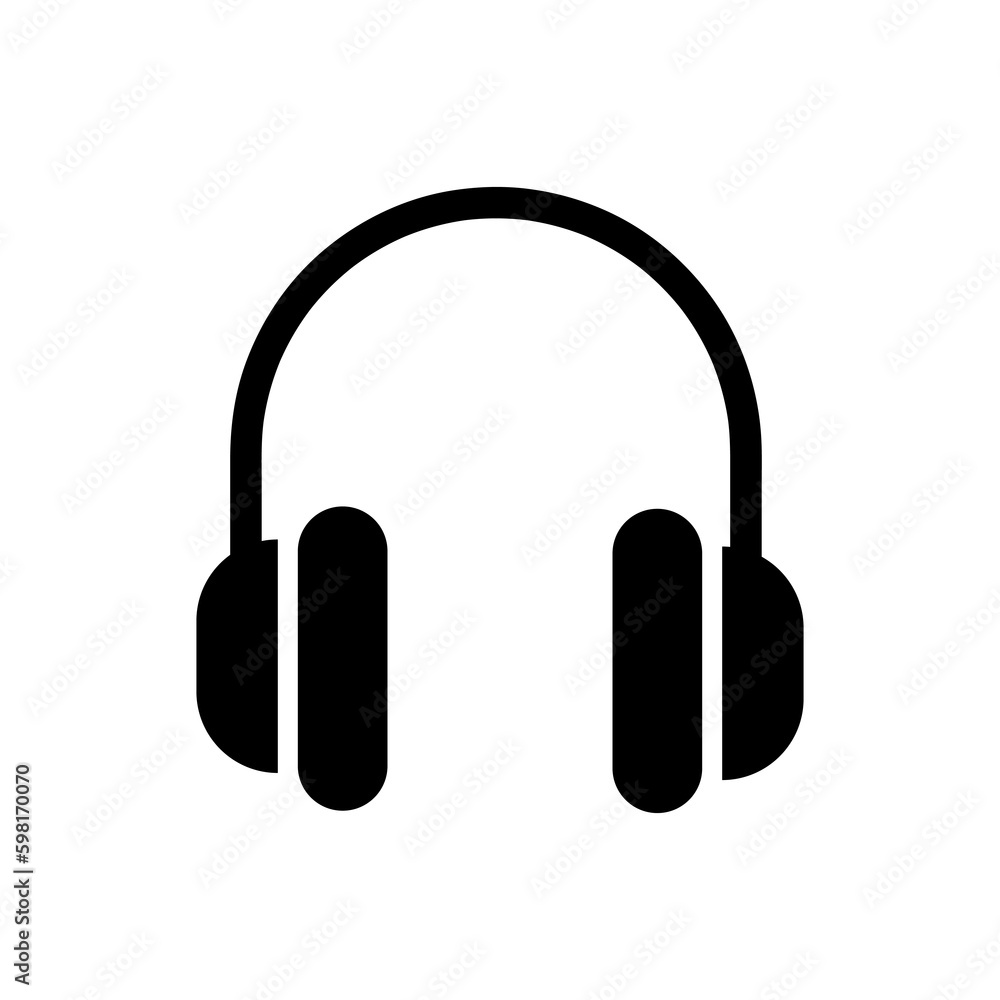 Headphone icon vector. Simple headphones sign illustration on white background..eps Headphone icon vector. Simple headphones sign illustration on white background..eps