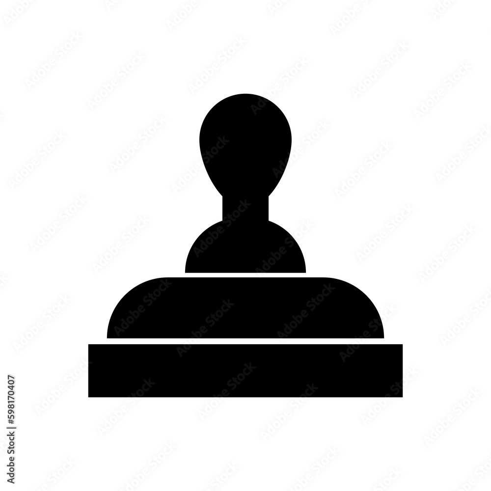 Stamp icon vector. Simple sign illustration on white background..eps Stamp icon vector. Simple sign illustration on white background..eps