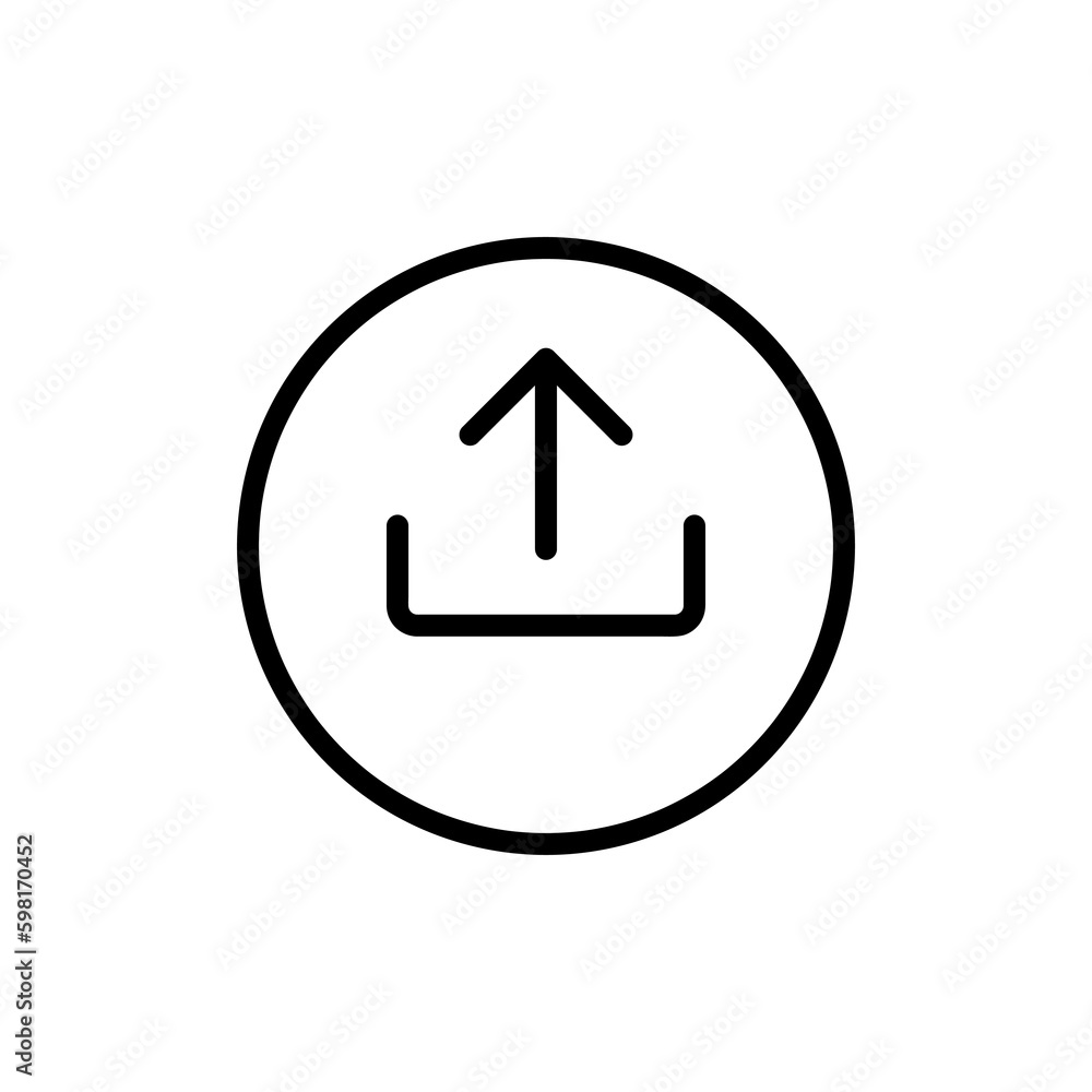 Upload icon vector. Simple arrow sign illustration on white background..eps Upload icon vector. Simple arrow sign illustration on white background..eps