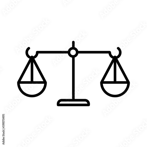 Balance icon vector. Simple sign illustration on white background..eps