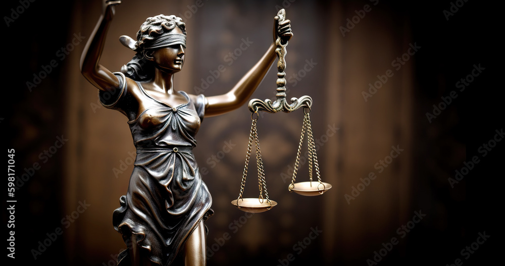 Lady Justice with scales of justice background Lady Justice with scales of justice background