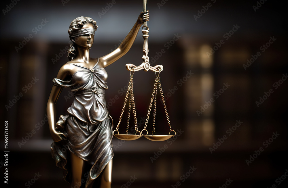 Lady Justice with scales of justice background Lady Justice with scales of justice background
