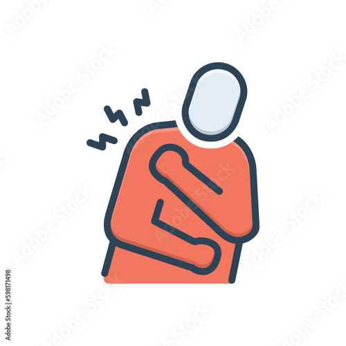 Color illustration icon for acute 