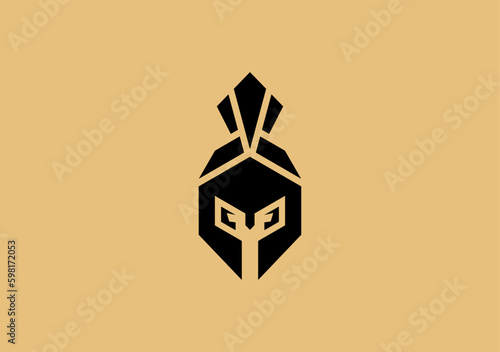 Monogram gladiator logo symbol